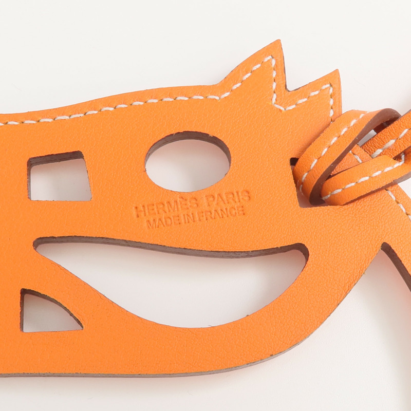 HERMES Swift皮革Paddock Cheval Bag Charm掛飾-5