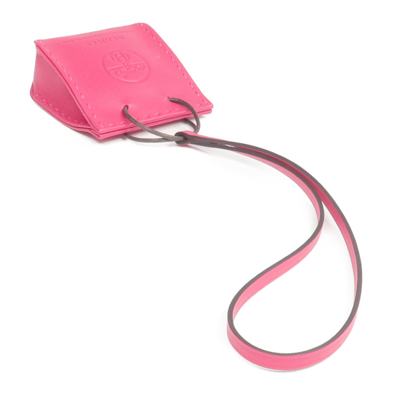 HERMES Milo皮革/Swift皮革Orange Bag Charm掛飾Rose Mexico-3