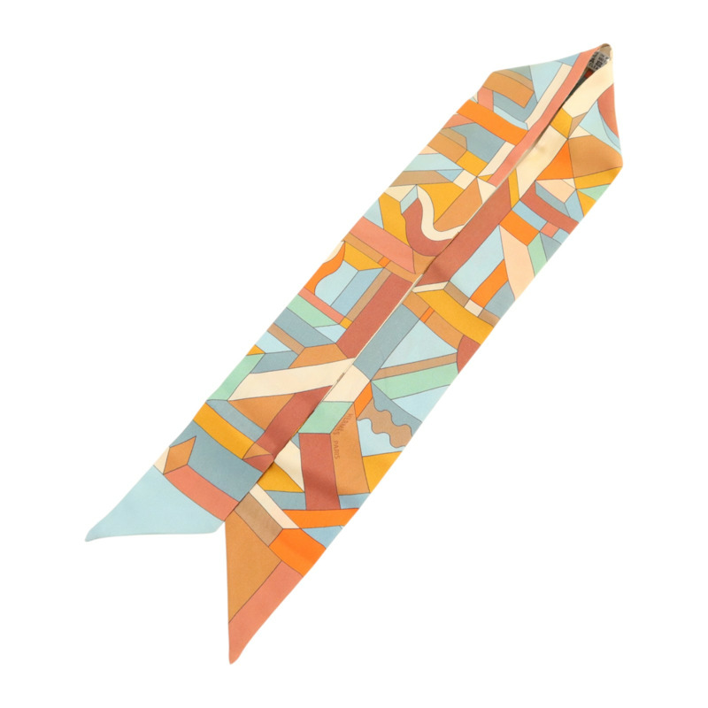 HERMES 絲質Twilly絲巾-2