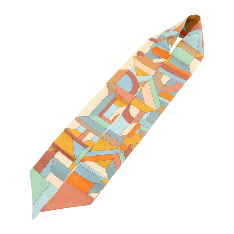 HERMES 絲質Twilly絲巾-3