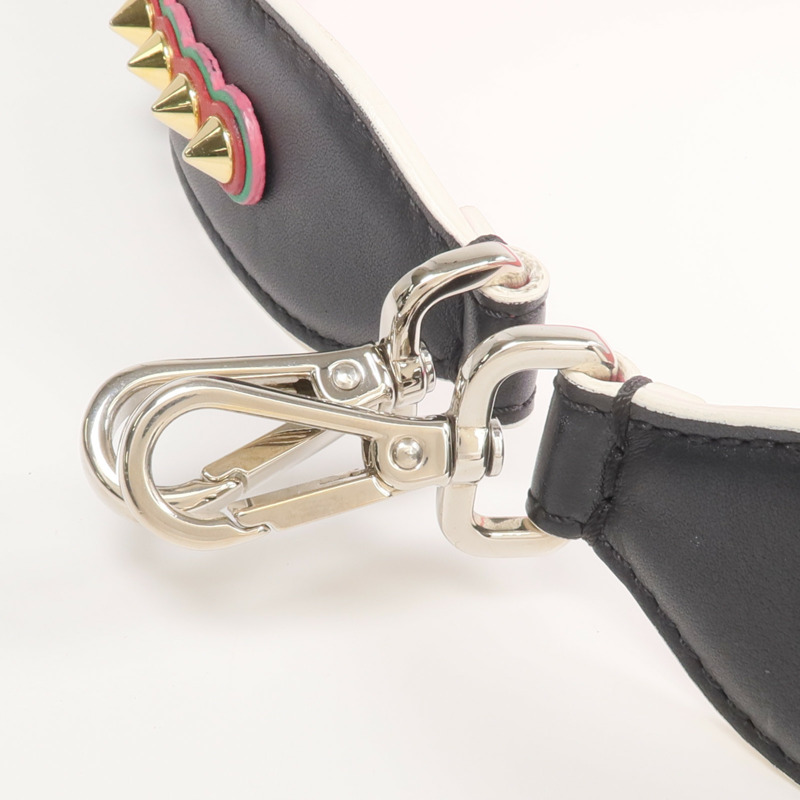 FENDI 牛皮皮革Strap銀扣肩帶-4