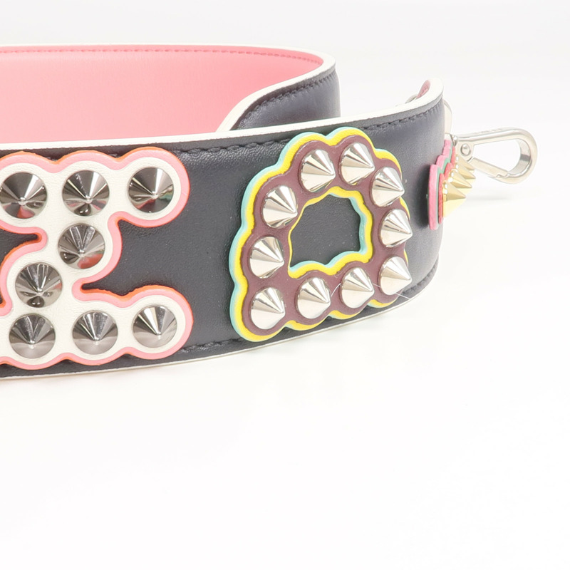 FENDI 牛皮皮革Strap銀扣肩帶-8