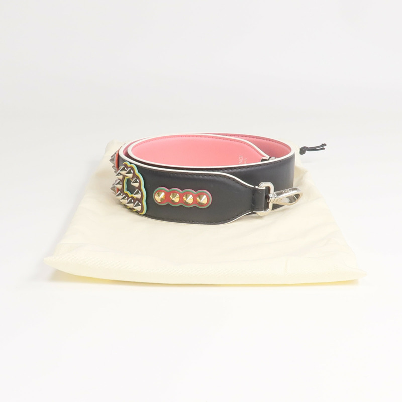 FENDI 牛皮皮革Strap銀扣肩帶-10