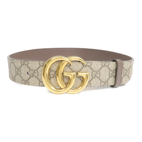 GUCCI 塗層帆布GG Marmont Belt 75cm金扣皮帶