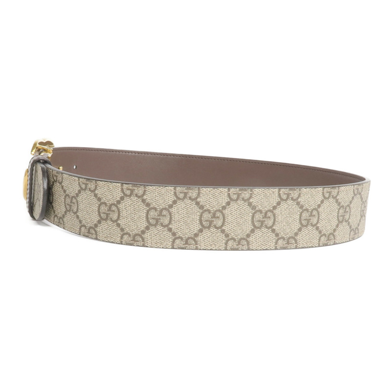 GUCCI 塗層帆布GG Marmont Belt 75cm金扣皮帶-1