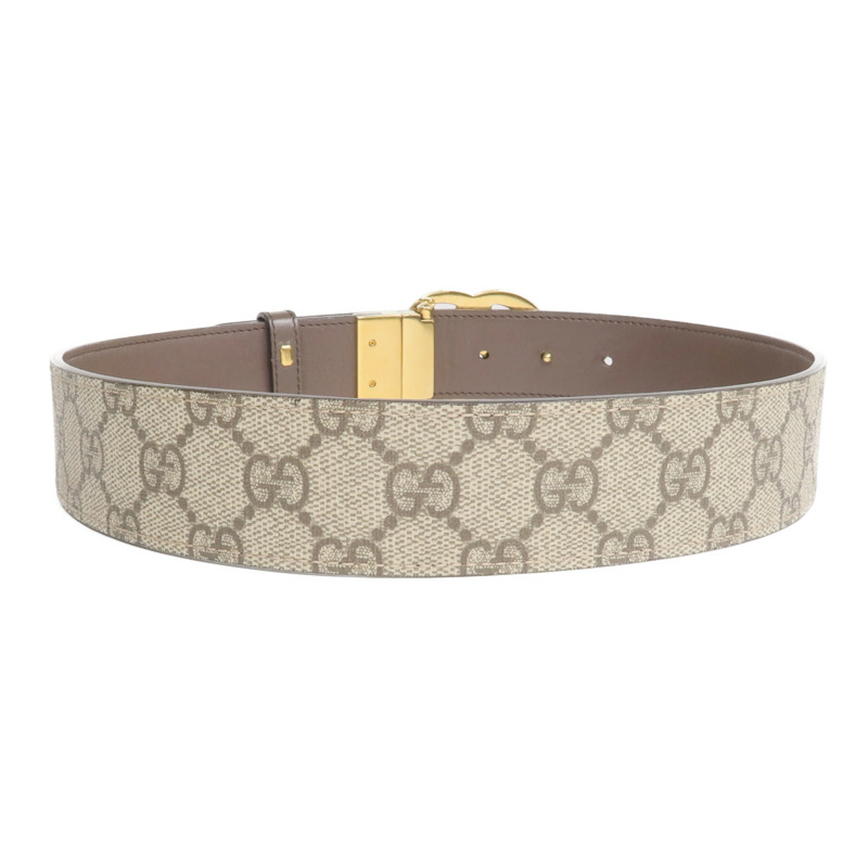 GUCCI 塗層帆布GG Marmont Belt 75cm金扣皮帶-2