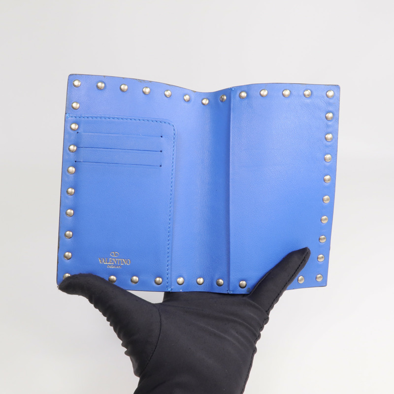 Valentino 牛皮皮革Rockstud Passport Case護照套-4
