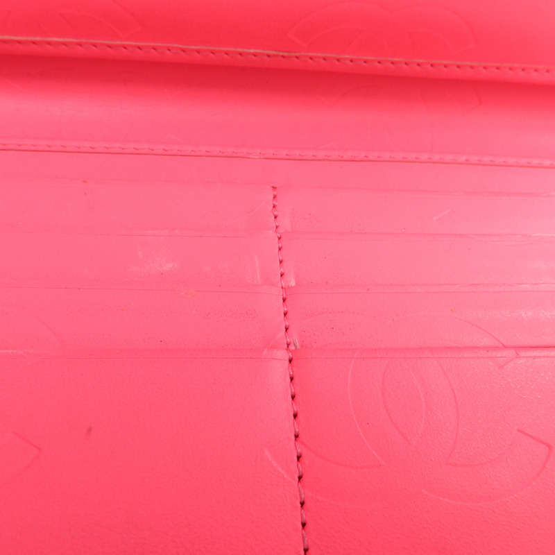 CHANEL 牛皮皮革Cambon Wallet銀扣長錢包-15