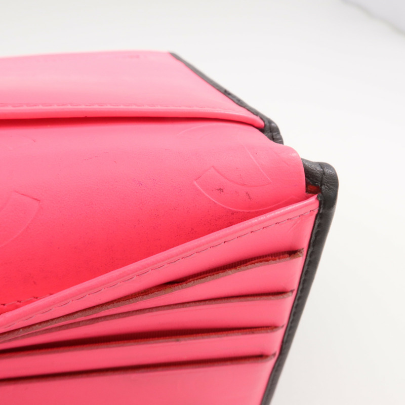 CHANEL 牛皮皮革Cambon Wallet銀扣長錢包-17