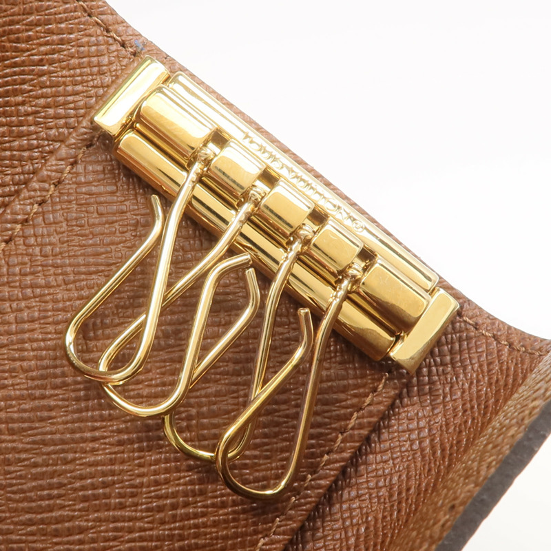 LOUIS VUITTON Monogram Key Holder金扣鎖匙包-10
