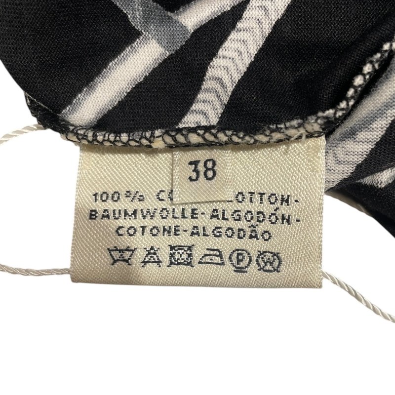 HERMES 愛馬仕 印花棉質洋裝 純棉 黑色系 EU38-4