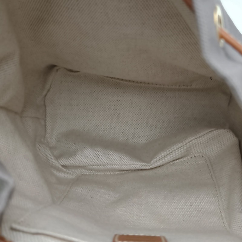 MIUMIU 雙肩包字母徽標標識拼皮革小號拼色帆布-4