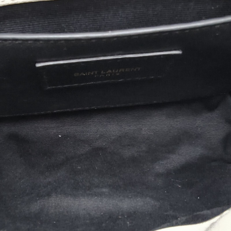 SAINT LAURENT NolitaMini18白色羊皮金扣-5