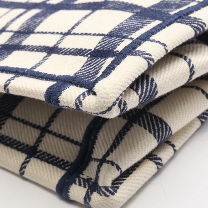 Christian Dior BOOK TOTE 大帆布手提包，海軍藍/米色，二手女款-5