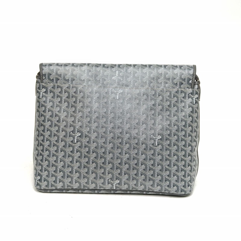 GOYARD 灰色PVCCapetien男士郵差包單肩包-2