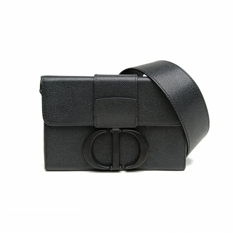 DIOR 30Montaigne蒙田Box黑色牛皮黑扣
