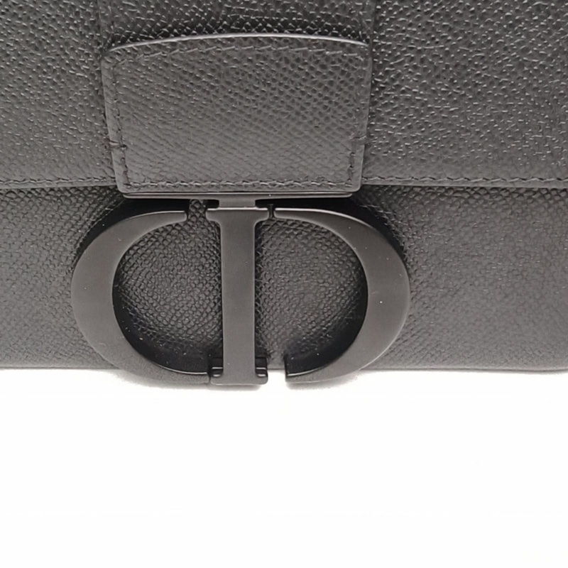 DIOR 30Montaigne蒙田Box黑色牛皮黑扣-4