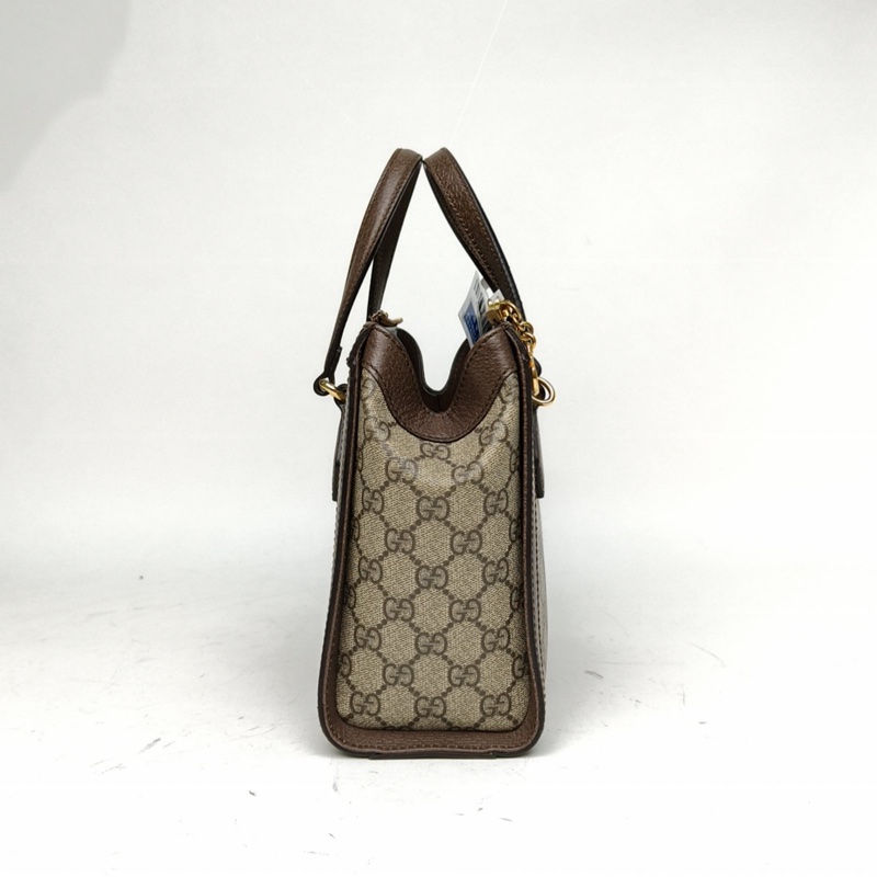 GUCCI Ophidia系列GG小號托特包老花PVC金扣-1