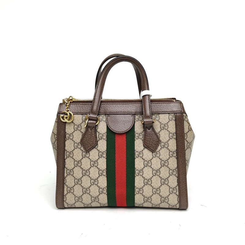 GUCCI Ophidia系列GG小號托特包老花PVC金扣-2