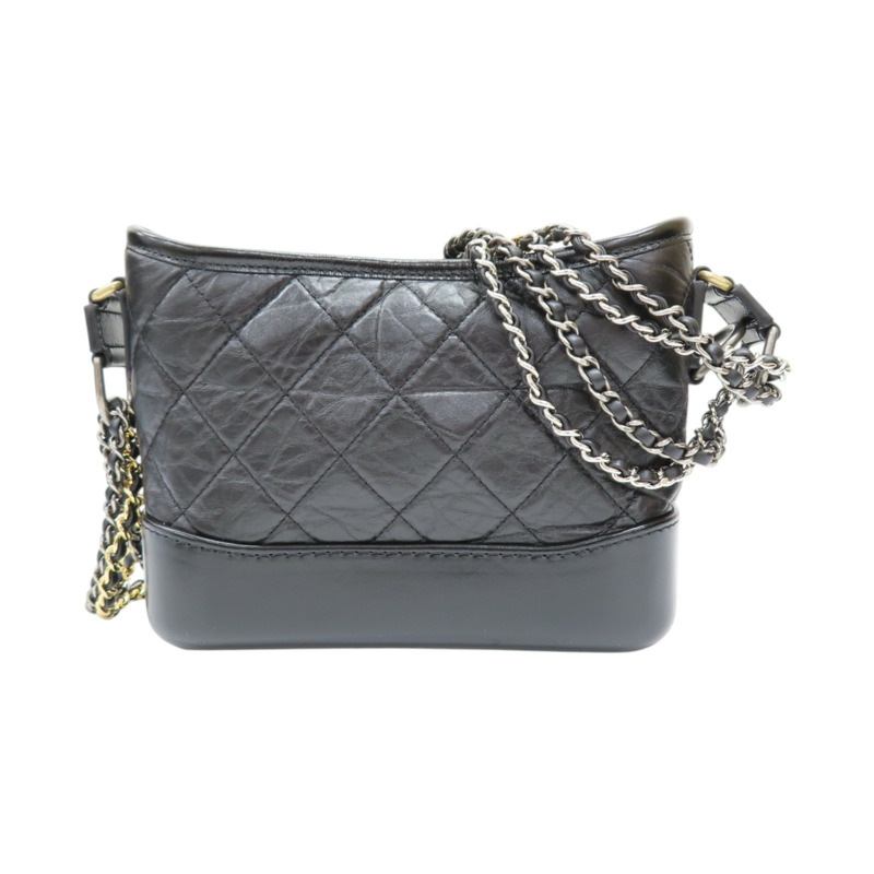 黑色 牛皮 Gabriel Hobo Small 肩背包 金扣 無卡【CHANEL 香奈兒】 AS0865-1