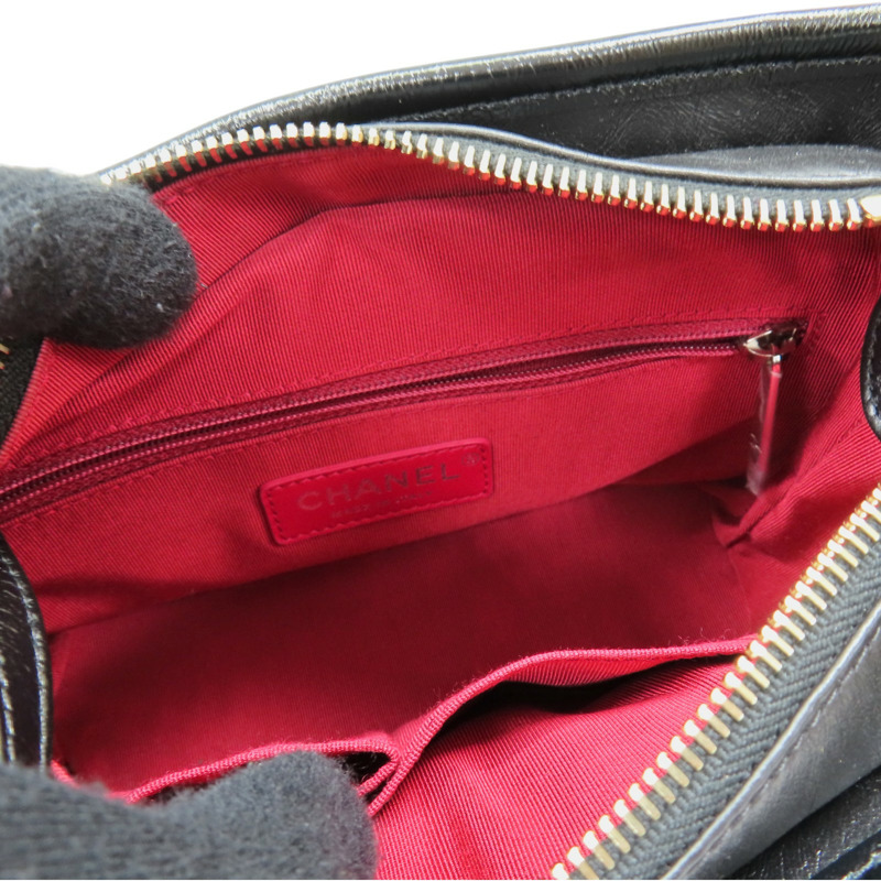 黑色 牛皮 Gabriel Hobo Small 肩背包 金扣 無卡【CHANEL 香奈兒】 AS0865-4