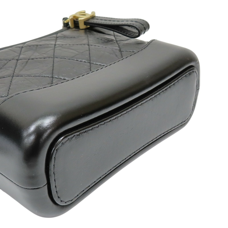黑色 牛皮 Gabriel Hobo Small 肩背包 金扣 無卡【CHANEL 香奈兒】 AS0865-11