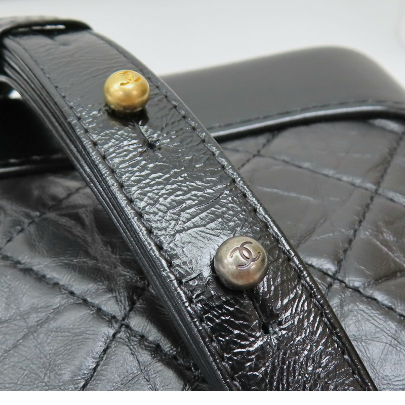 黑色 牛皮 Gabriel Hobo Small 肩背包 金扣 無卡【CHANEL 香奈兒】 AS0865-13