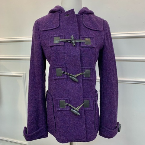 Miu Miu 中古款 💜💜紫色大衣連帽 學院風💜💜