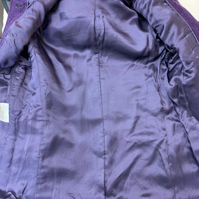 Miu Miu 中古款 💜💜紫色大衣連帽 學院風💜💜-7