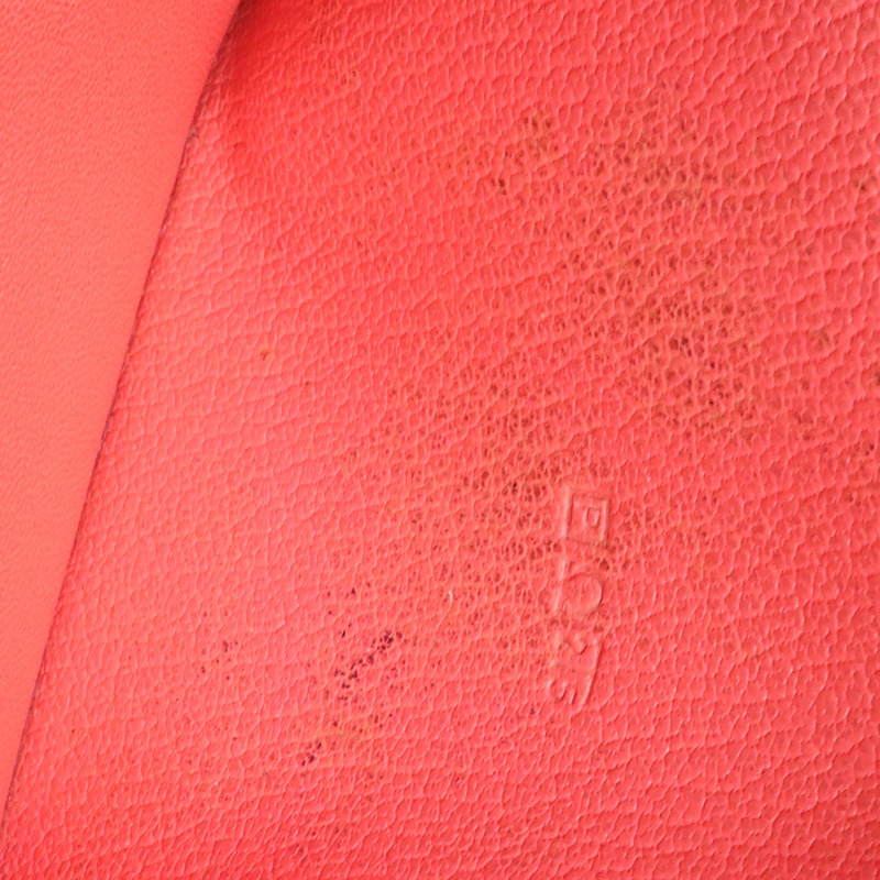 HERMES 山羊皮革Evelyne Long Wallet長錢包Rose Lipstick-10