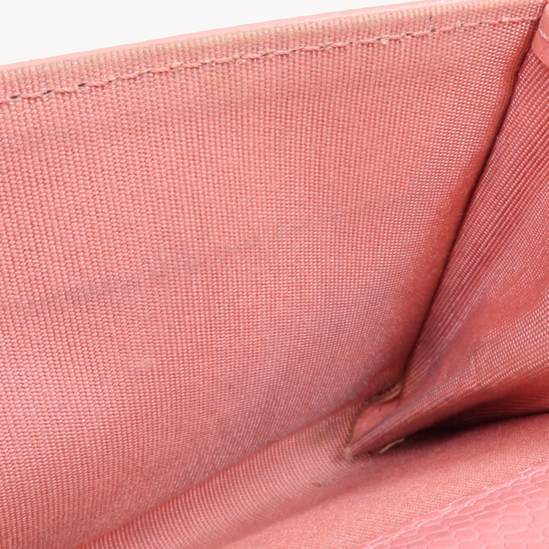 CHANEL 牛皮皮革Boy Card Case銀扣卡片套-15