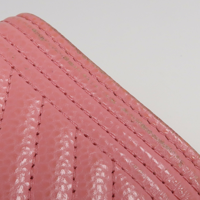 CHANEL 牛皮皮革Boy Card Case銀扣卡片套-18