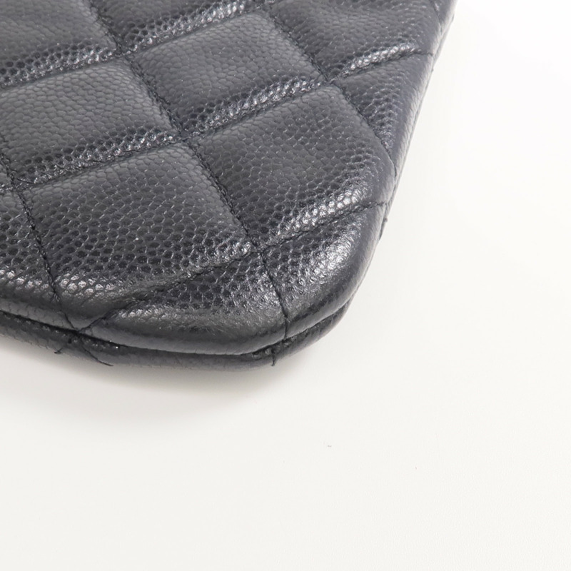 CHANEL 羊皮皮革Classic Small Zipped Pouch銀扣手拿包-6