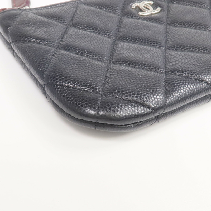 CHANEL 羊皮皮革Classic Small Zipped Pouch銀扣手拿包-7