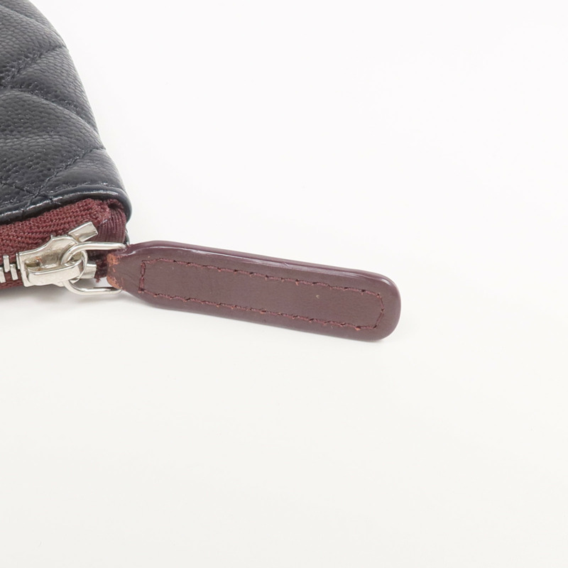 CHANEL 羊皮皮革Classic Small Zipped Pouch銀扣手拿包-10