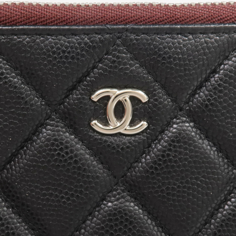 CHANEL 羊皮皮革Classic Small Zipped Pouch銀扣手拿包-11