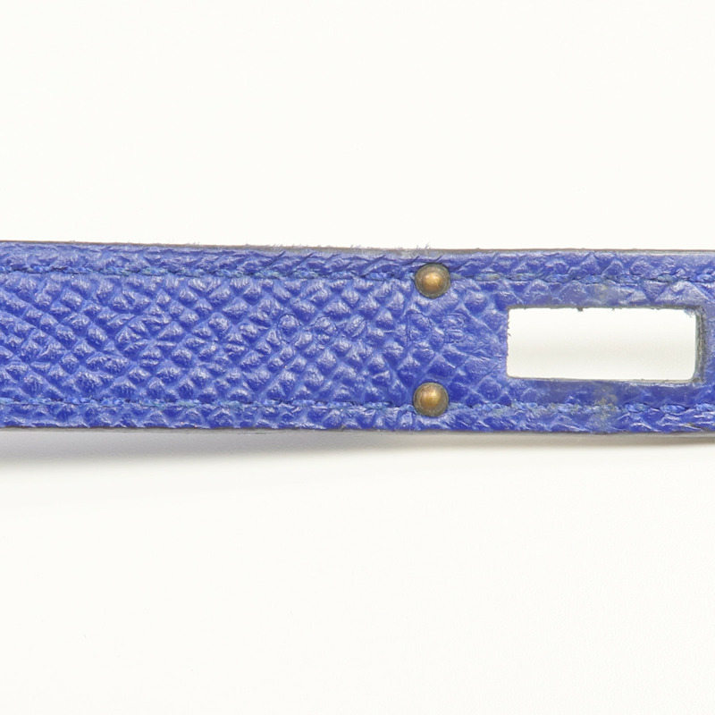 HERMES Epsom皮革Kelly Long Wallet銀扣長錢包Bleu Electrique-16