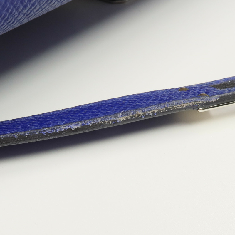 HERMES Epsom皮革Kelly Long Wallet銀扣長錢包Bleu Electrique-18