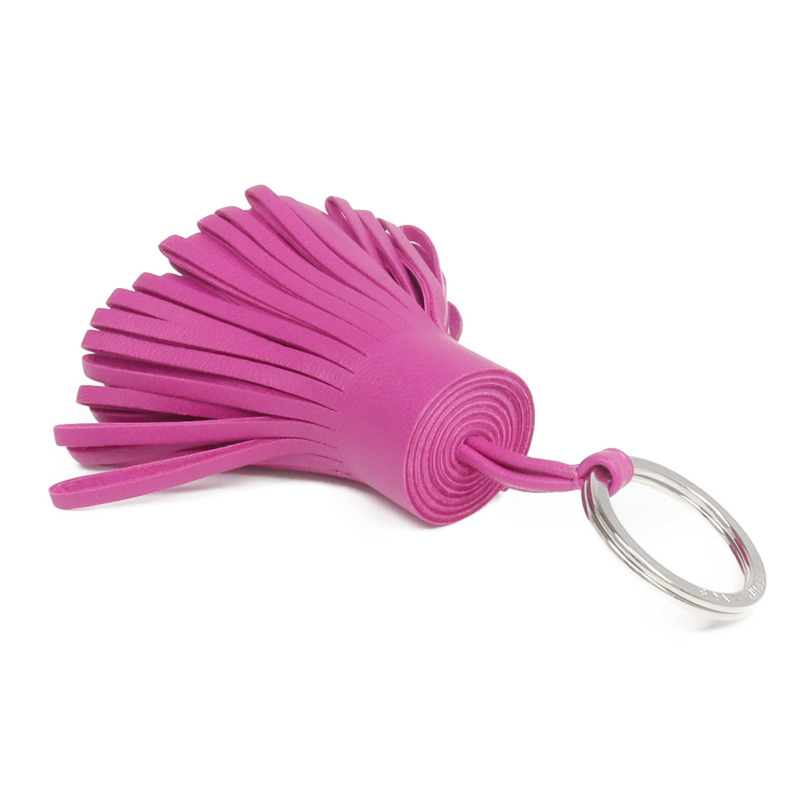 HERMES Milo羊皮皮革Carmen Charm銀扣掛飾-4