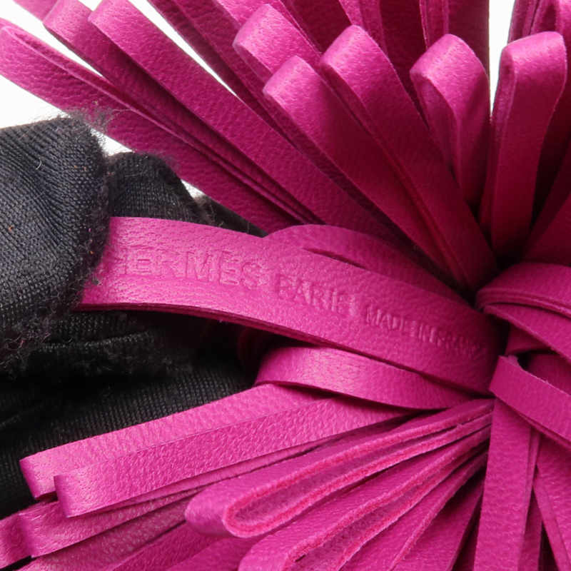 HERMES Milo羊皮皮革Carmen Charm銀扣掛飾-8