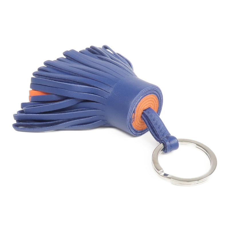 HERMES Milo羊皮皮革Carmen Charm銀扣掛飾-4