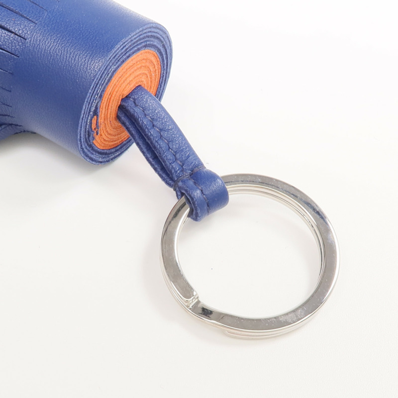 HERMES Milo羊皮皮革Carmen Charm銀扣掛飾-5