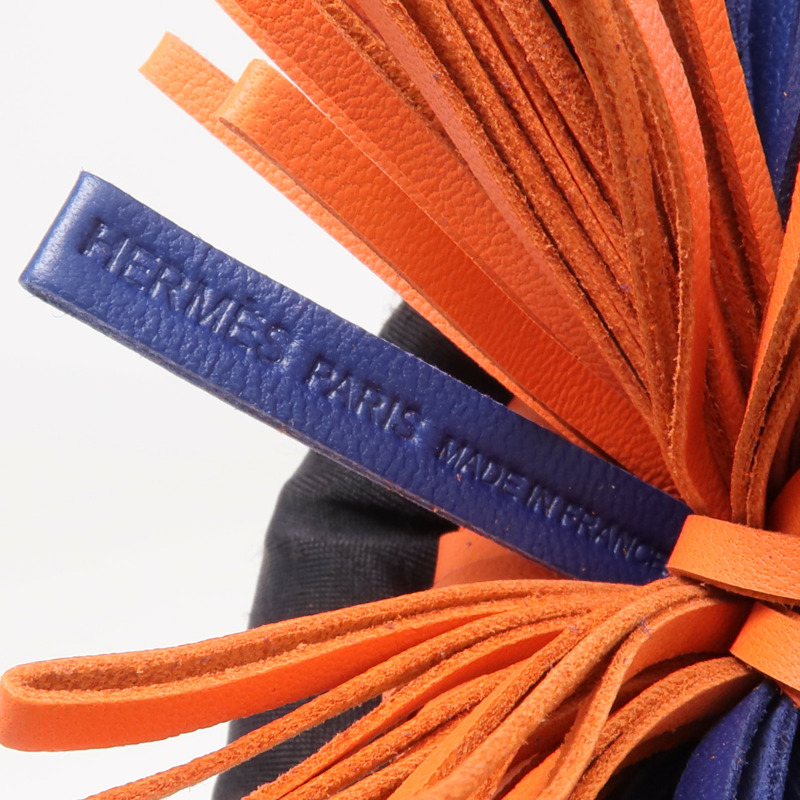 HERMES Milo羊皮皮革Carmen Charm銀扣掛飾-8