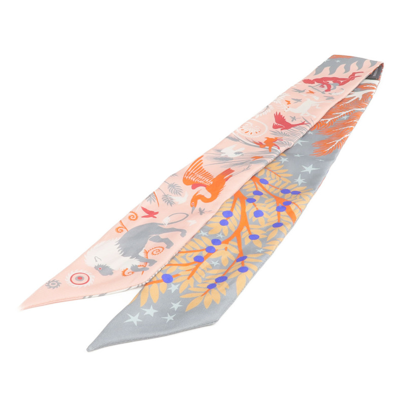 HERMES 絲質Twilly絲巾-1