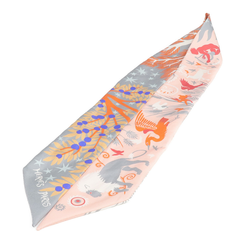 HERMES 絲質Twilly絲巾-2