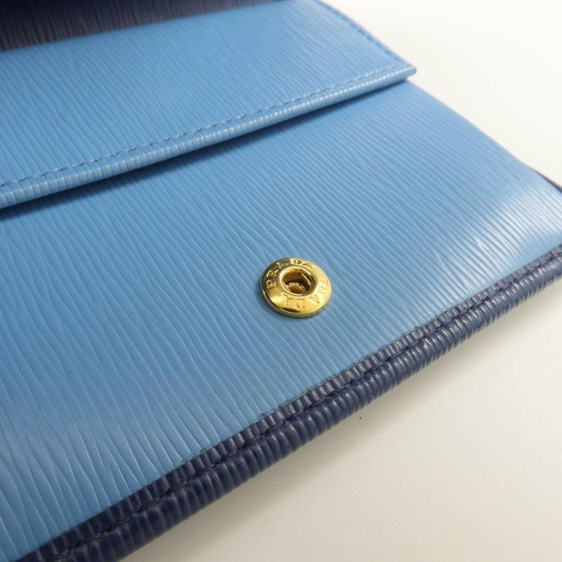 PRADA 牛皮皮革Wallet金扣長錢包-8