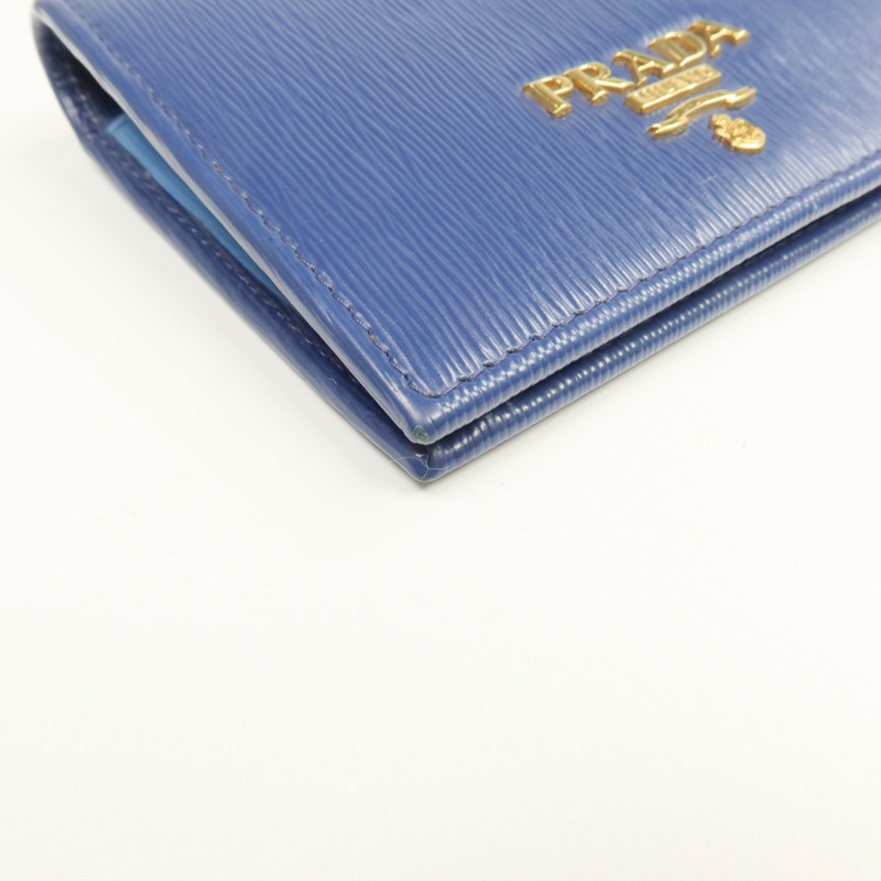 PRADA 牛皮皮革Wallet金扣長錢包-11