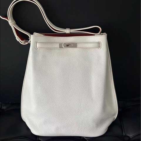 🌈Hermes🧡So Kelly 26🧡01純白色拼色銀扣🌈98.5新🌈🌟Togo皮🌟sokelly26🌟notsokelly22🌟sokelly🌟愛馬仕🌟