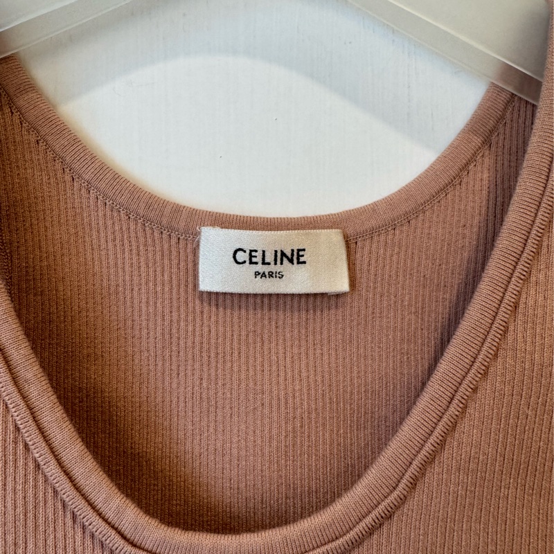 celine藕粉色黑字母背心 水水必備❤️‍🔥-1