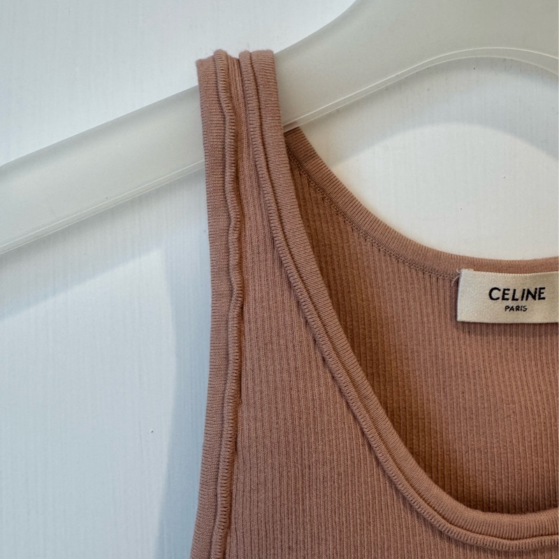 celine藕粉色黑字母背心 水水必備❤️‍🔥-2